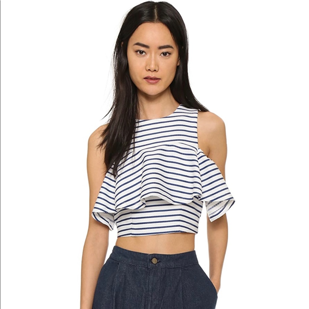 J.O.A. Flounce Crop Top - NWT!!!!